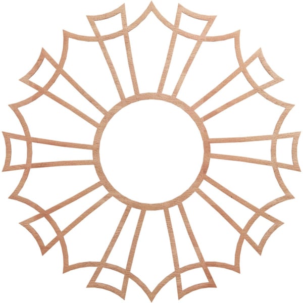 Ekena Millwork Augustus Wood Fretwork Pierced Ceiling Medallion, Cherry, 38"OD x 13 3/8"ID x 1/4"T CMWP38X38X0250AUCH - main